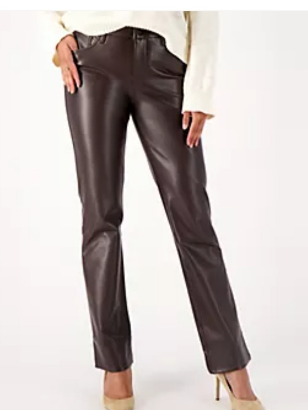 NYDJ Faux Leather Sculpt Her Pants